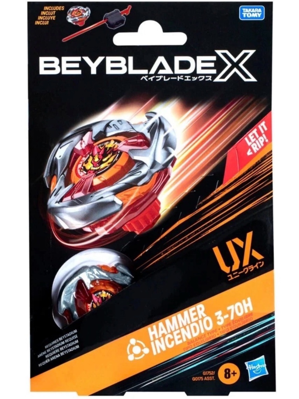 Beyblade X Hammer Incendio 3-70H (HellsHammer) - Hasbro Takara Tomy BRAND NEW